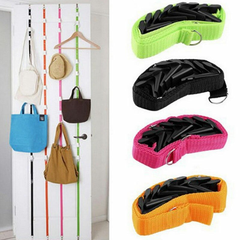 Adjustable Over Door Hook Rack Coat Hat Bag Clothes Hanger Organizer Storage Holders Home Storage Organization Clothes Rack