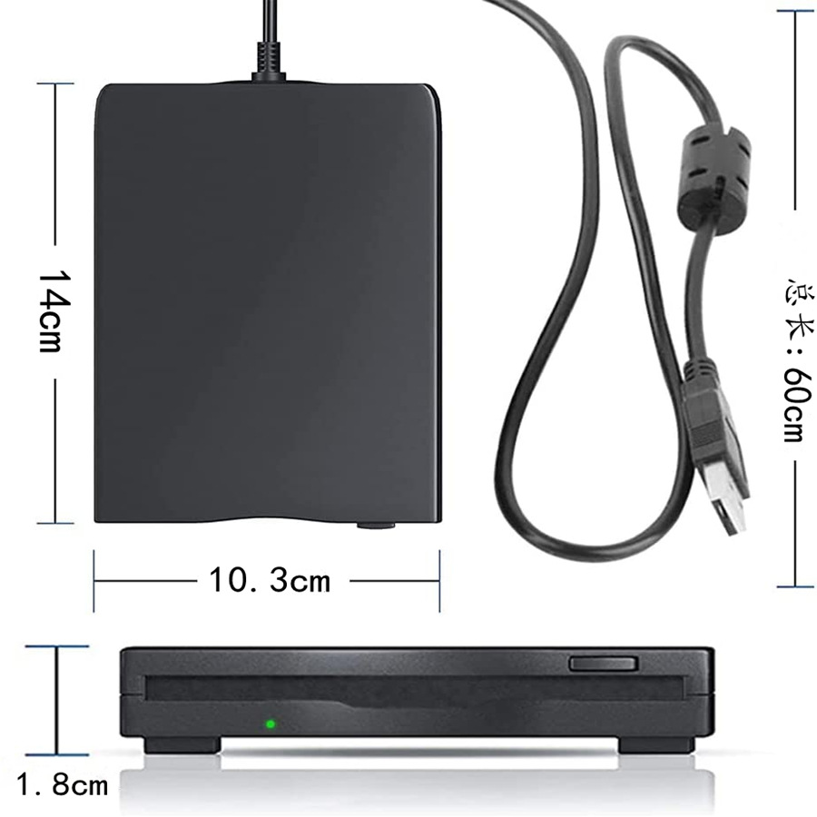 Unidade de leitor de disquete USB 3.5 externo portátil 1.44 MB FDD Diskette Drive para Windows 7 8 2000 XP Vista PC Laptop Desktop
