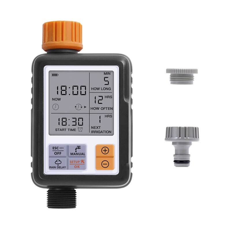 Dispositivo de riego automático para jardín, herramienta de controlador con temporizador, aspersor con pantalla Lcd: Package 1