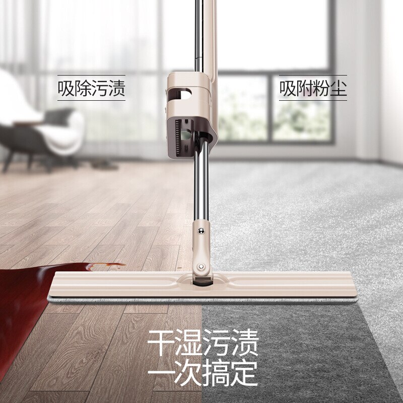 hand-free mop removable and washable mop wet and dry telescopic rod swivel wide broom push sweeper