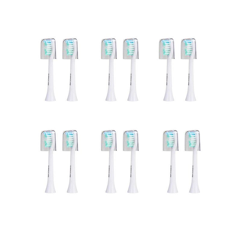 2 pcs Toothbrushes Head for Sarmocare S100 Ultrasonic Sonic Electric Toothbrush fit Digoo DG-YS11 Electric Toothbrushes Head: 12 white s100 head