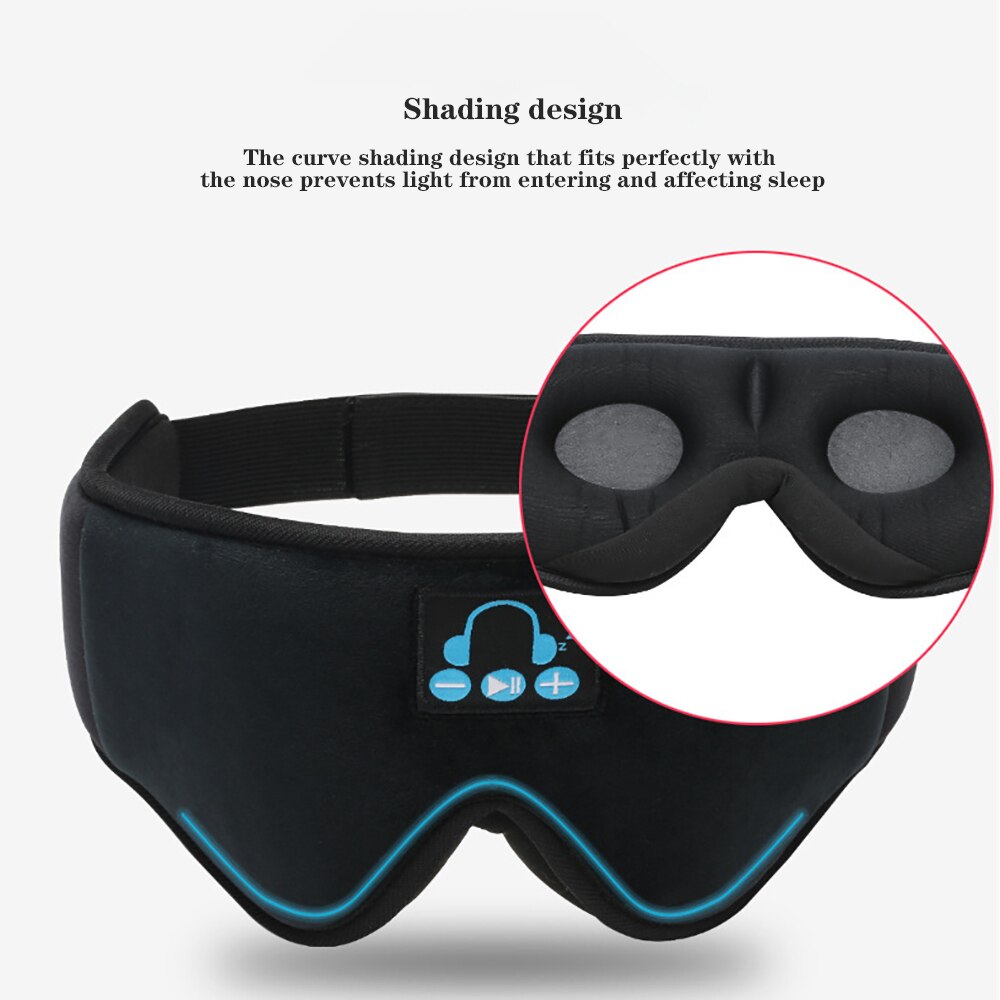 Travel And Rest Auxiliary Eye Mask Sleep Eye Mask Soft Cushion Bluetooth Music Eye Mask Relax Beauty Tool
