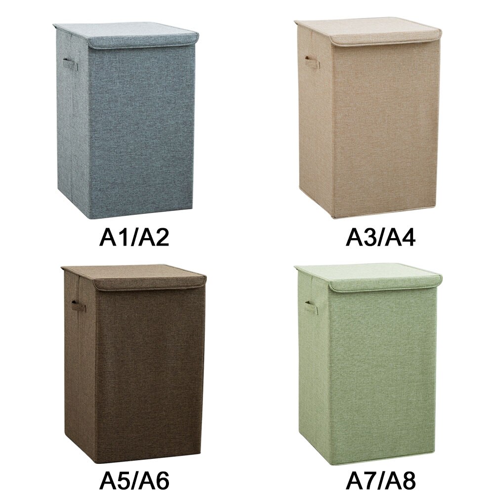Cotton Laundry Basket With Cover Bathroom Laundry Basket Large Kitchen Storage Basket Home Collapsible Waterproof Laundry Hamper
