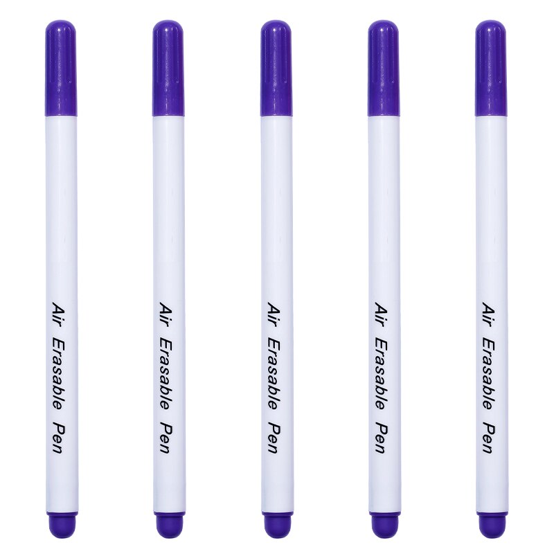 LMDZ Fabric Marker Pen DIY Cross Stitch Water Erasable Pen Water Soluble Dressmaking Tailor's Pen for Quilting Sewing Tools: Pueple / 10pcs