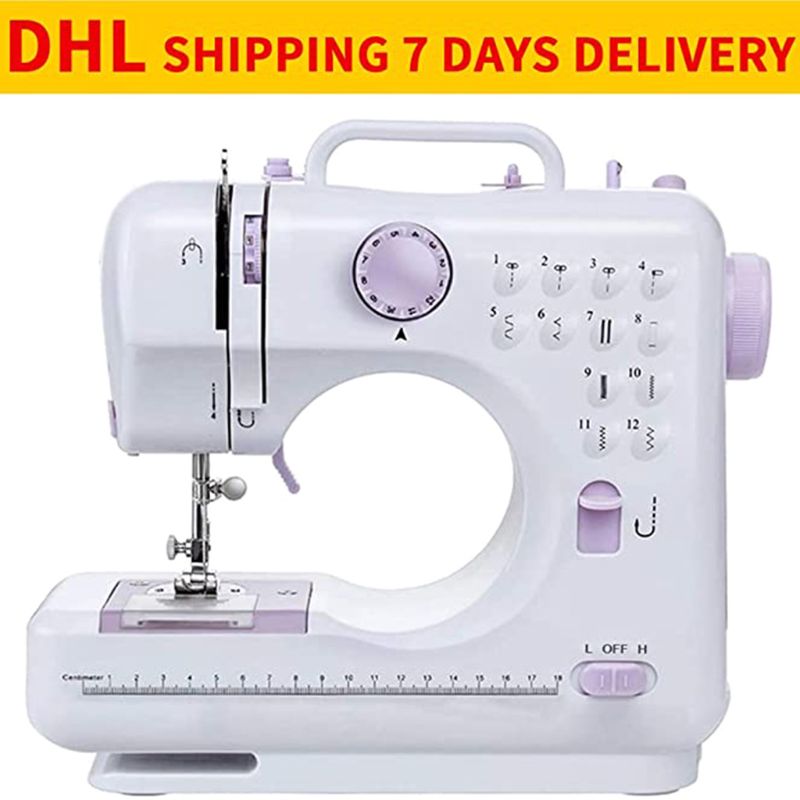 Portable Sewing Machine Basic Easy to Use for Adults and Kids,12 Built-in Stitch