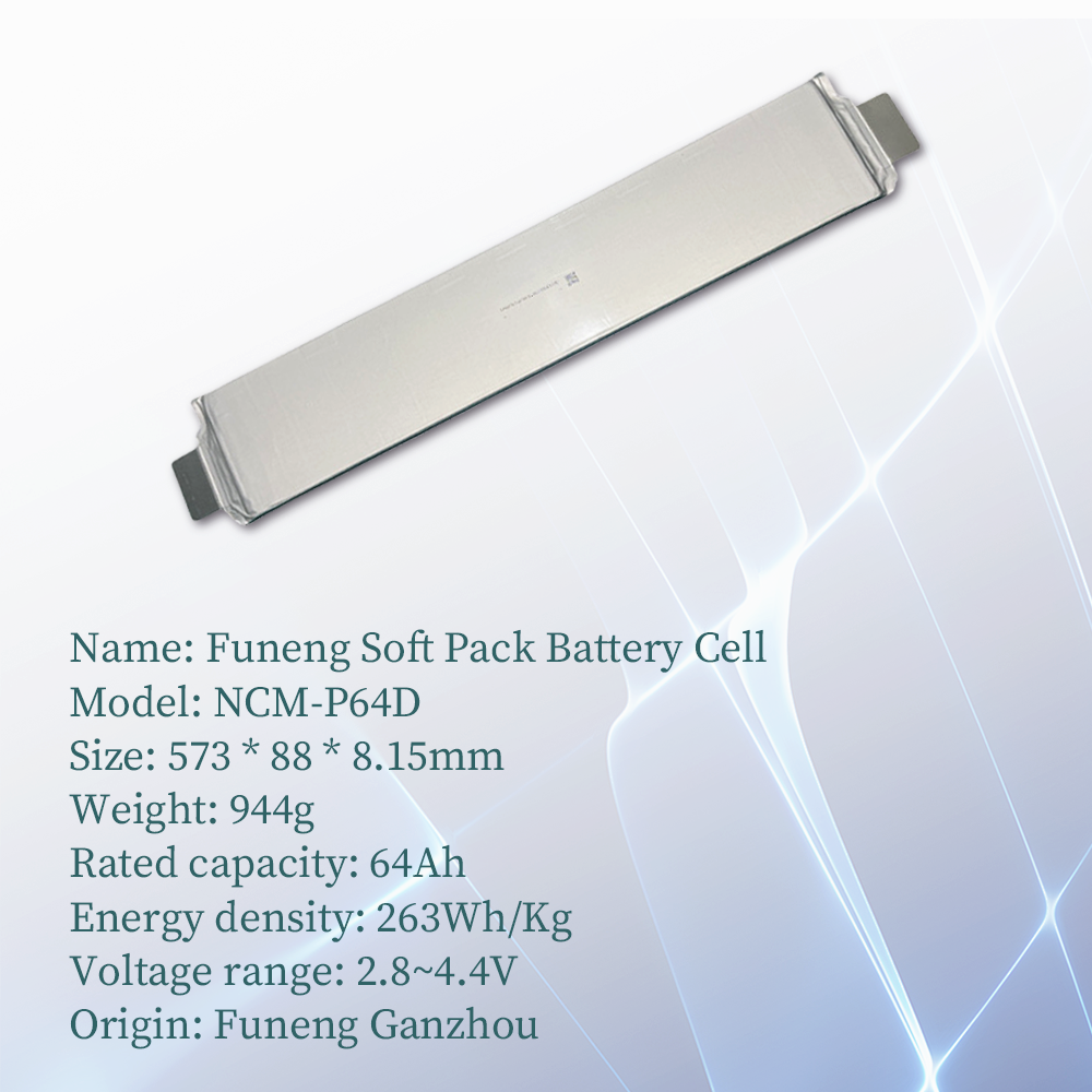 Grade A Rechargeable Farasis Pouch Cell 3.7V 64 75ah Ncm Lithium Polymer Battery DIY 12V 24V 36V 48 72V For Electric Car scooter