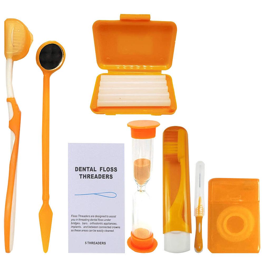 Juego de cepillos de dientes profesionales de ortodoncia, Kit de herramientas de cuidado bucal, Interdental, 3 juegos