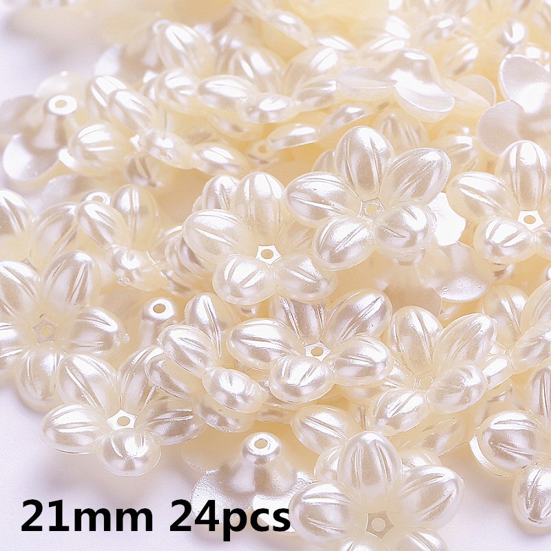 Multi smukke imiterede mavemuskler blomst perler perlehætter endebeholder blomst torus gør det selv med afstand smykketilbehør: V0226