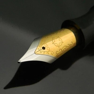 Pluma estilográfica Golden Star Venus 28, pluma de tinta M Nib, papelería de oficina, material escolar, pluma estilográfica: Two Tones Nib
