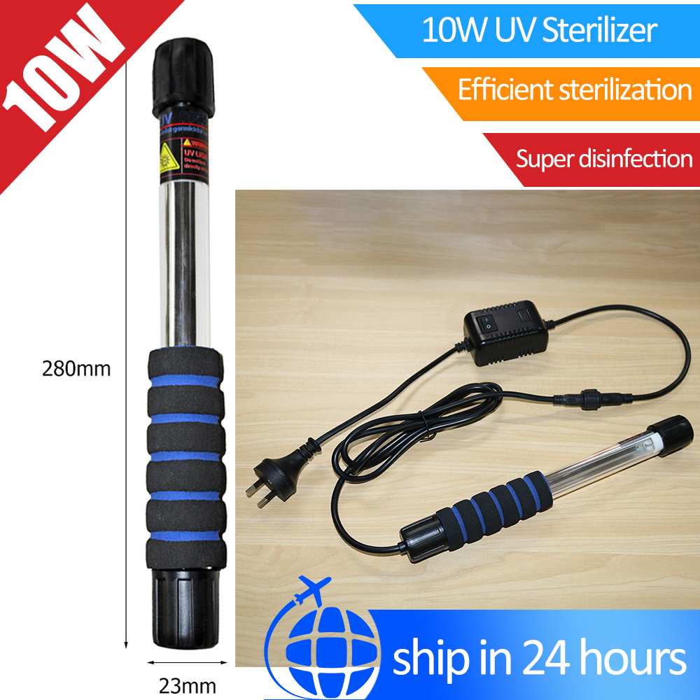 Portable Handheld UV Sterilization Sanitizer Light Stick Home Travel Waterproof Kill Bacteria Disinfection Lamp Wand Sanitizer: 10W