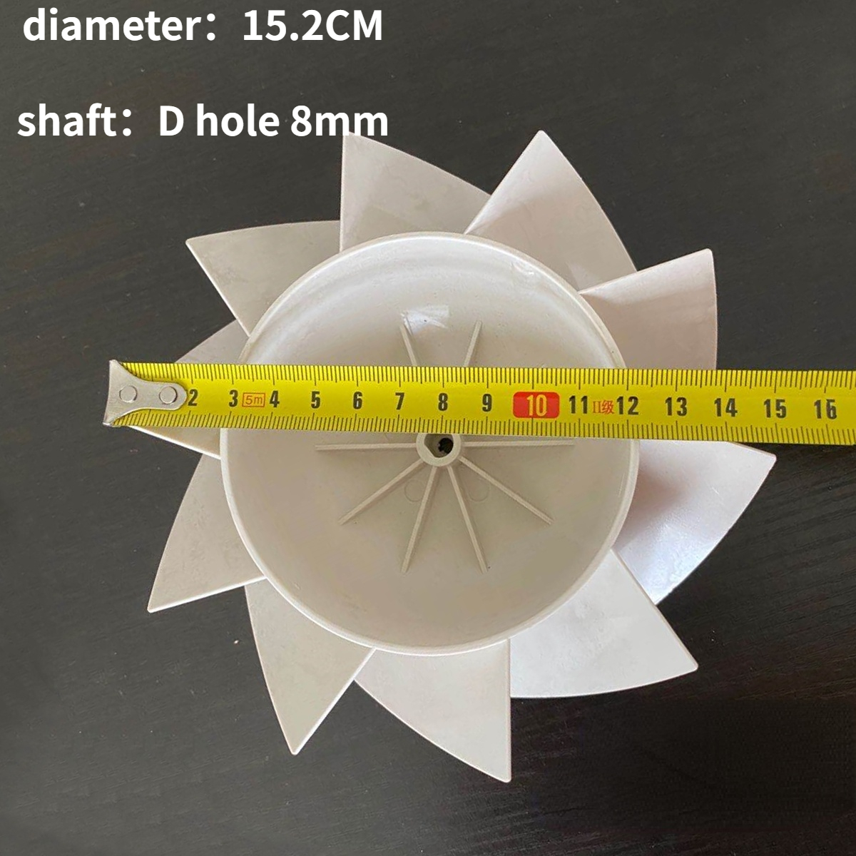 1pc plastventilationsblade udstødningsventilatorhjul til kanalventilator skråstrømningsblad vindhjul ventilationsfittings: Orange
