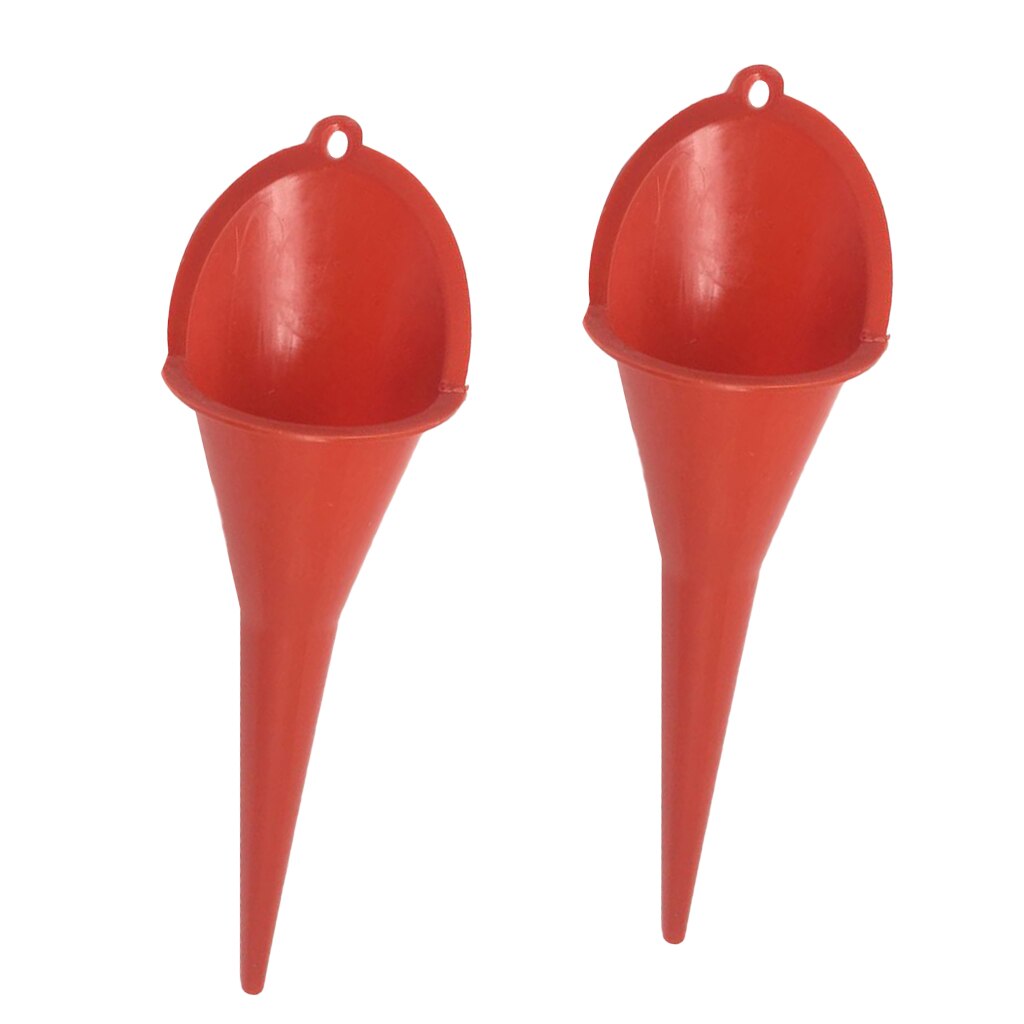 2x Long Neck Oil Filler Multi-use Fuel Filling Funnel For Oil Gas Lubricants