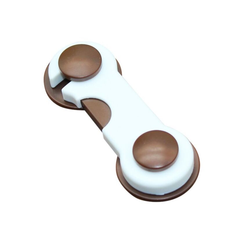 Brown Cabinet Safety Lock for Baby Furniture Door Drawer Lock Refrigerator Safety Locks Child Proof Infant Protector