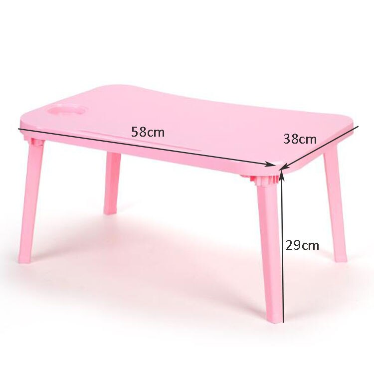 Folding Plastic laptop desk children's study writing table dining table portable student bed desk notebook table with Cup Holder