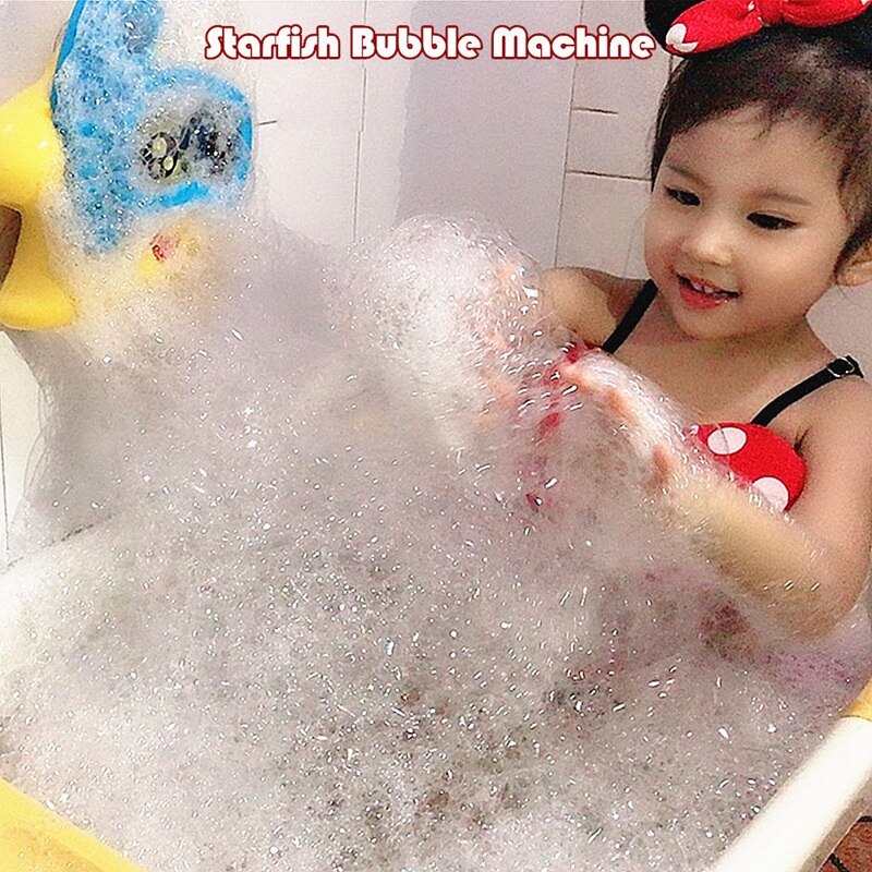 Baby Bad Speelgoed Zeester Elektrische Bubble Machine Kids Bad Spelen Water Speelgoed Bubble Maker Spit Bubble Zomer Zwembad Bad Speelgoed