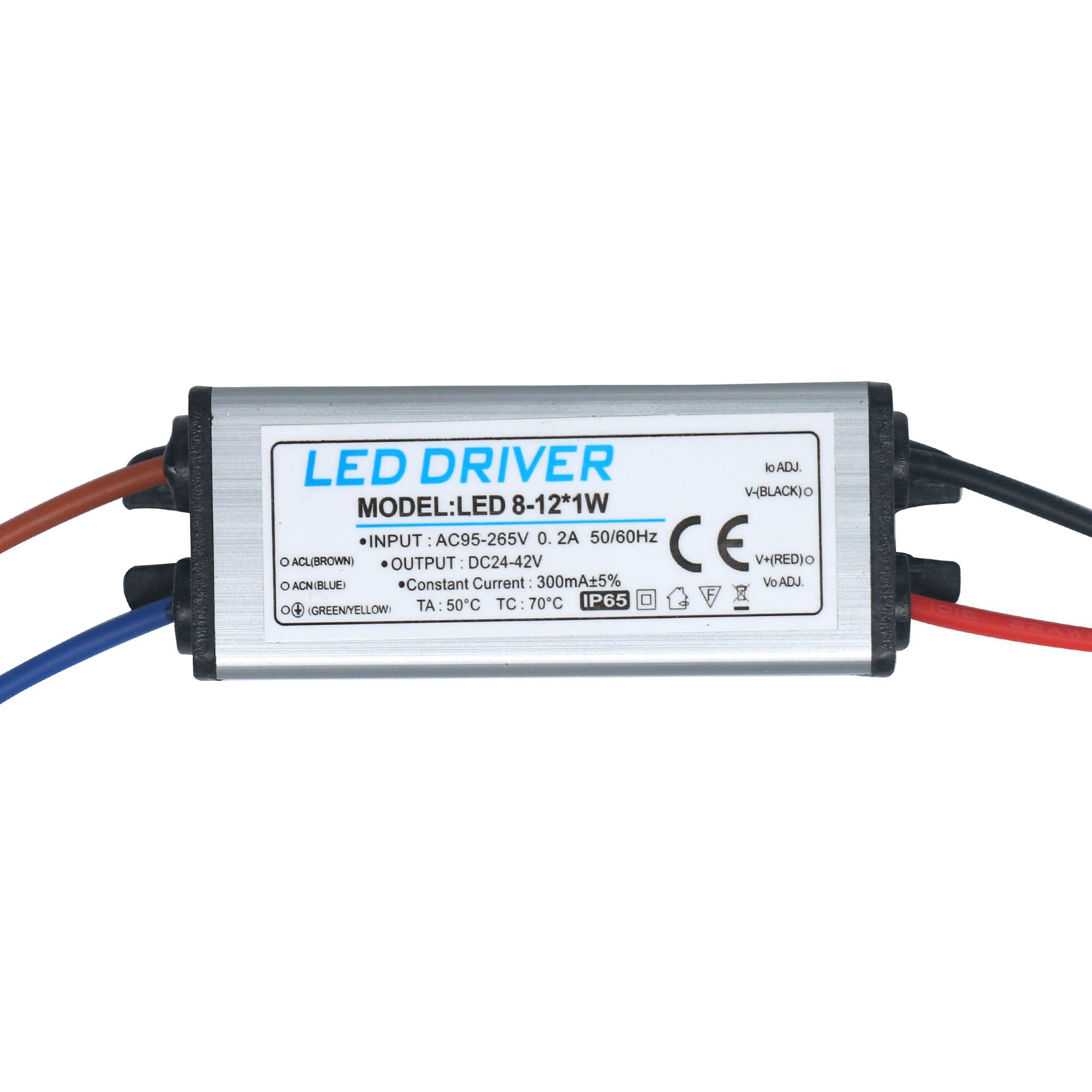 Controlador LED impermeable, fuente de alimentación de voltaje constante, transformadores de iluminación para lámpara LED, 1-3W 4-7W 8-12W 25-36W 300mA