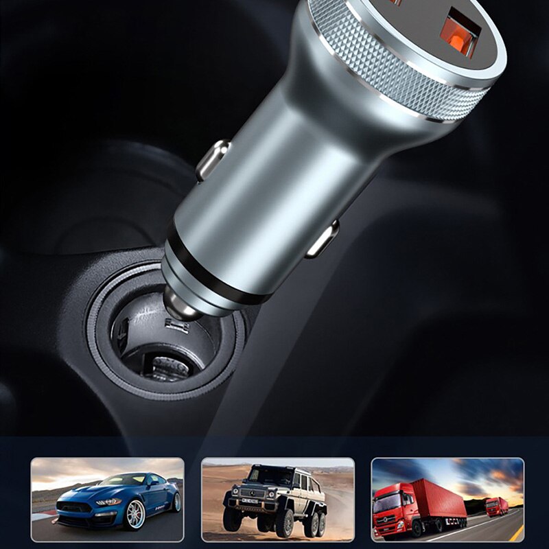 Carregador automotivo rápido pd 3.0 para samsung, de alumínio 54w, para s20, note 20 ultra, s10, adaptador automático pd3.0, para iphone 12 se, 11, xs
