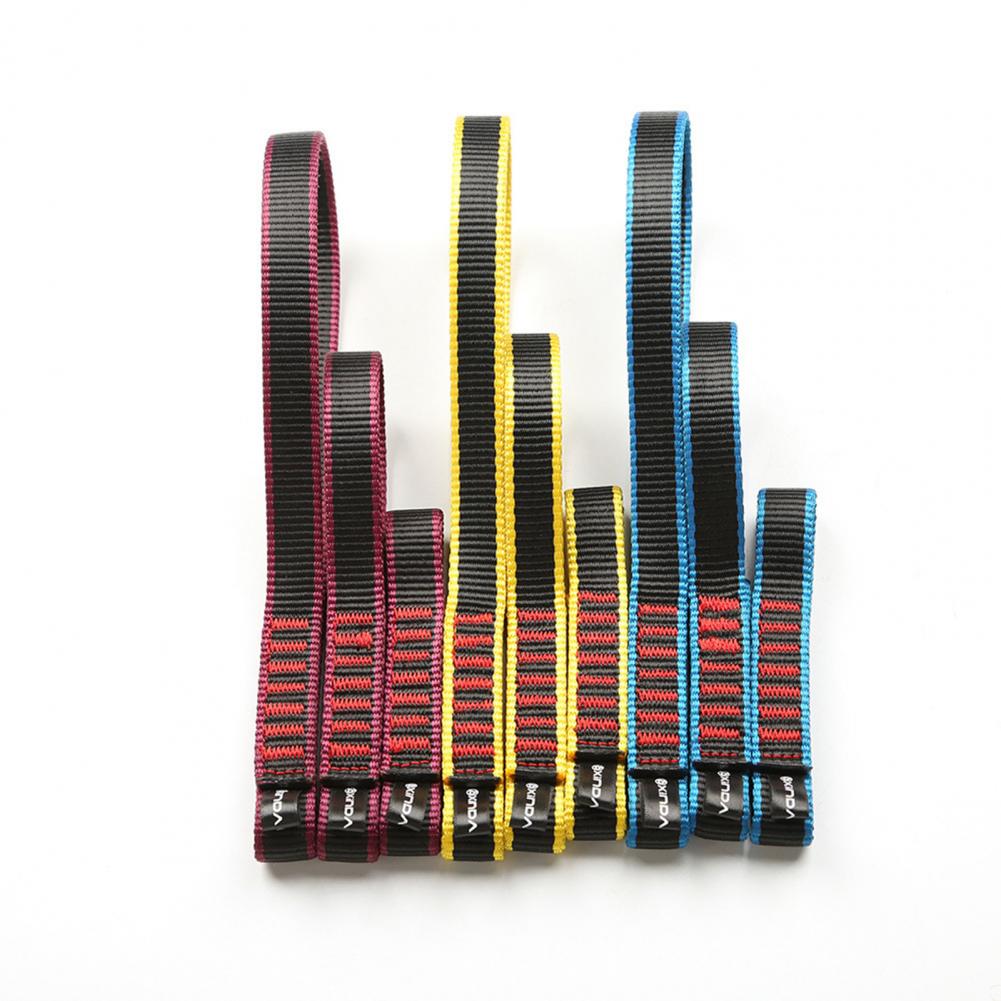 22KN Climbing Webbing 16mm Wide Rock Climbing Webbing Strap Open Sling Nylon Webbing Lanyard Rope QuickDraw Short Webbings Strap