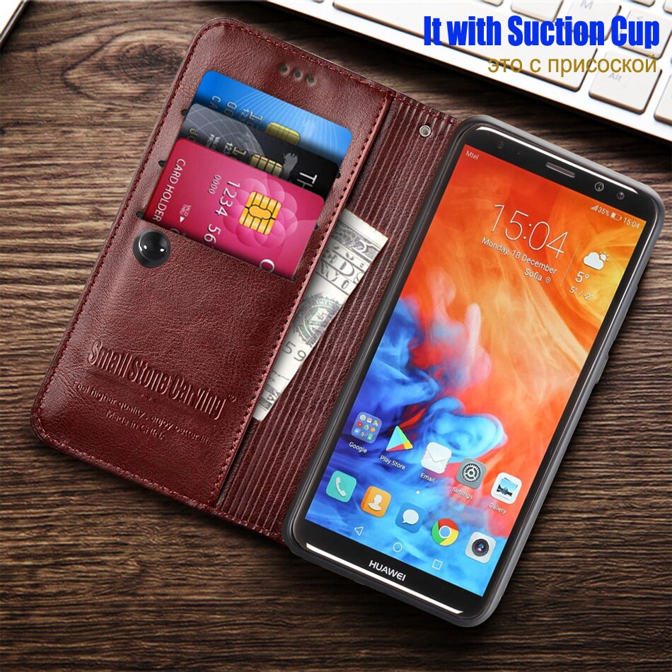 Voor Huawei Mate 10 Lite Case Mate 10 Lite Lederen &amp; Silicone Cover Voor Huawei Nova 2i Case Nova2i Zachte tpu Coque Flip Boek Stijl