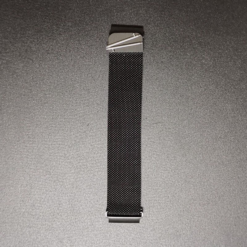 Klockarmband lämpligt för smart watch  p8 silikonrem och stålrem 20mm: Svart stål