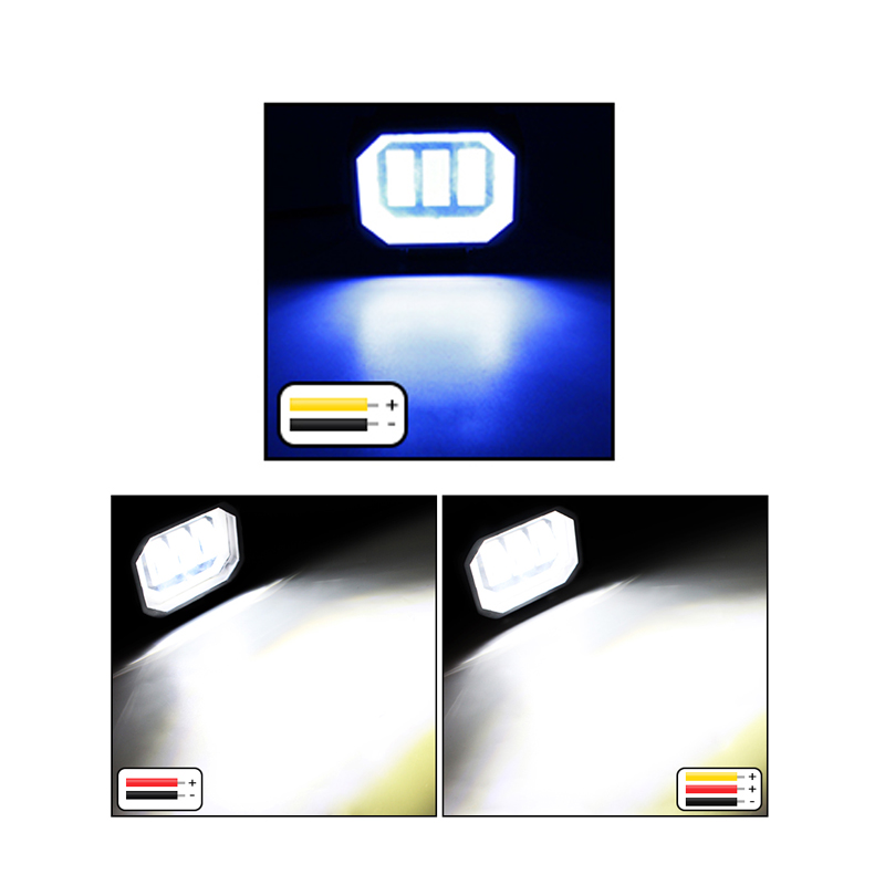 Lens 4 Inch Led Werk Licht 30W Wit Voor Motorfiets Suv Auto 4X4 Vrachtwagen Rijden Lichten: Blauw