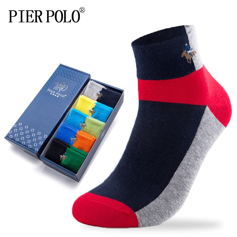 ¡Novedad! Calcetines PIERPOLO para hombre, calcetines alegres de de , calcetines casuales de algodón para hombre, calcetines de verano bordados divertidos