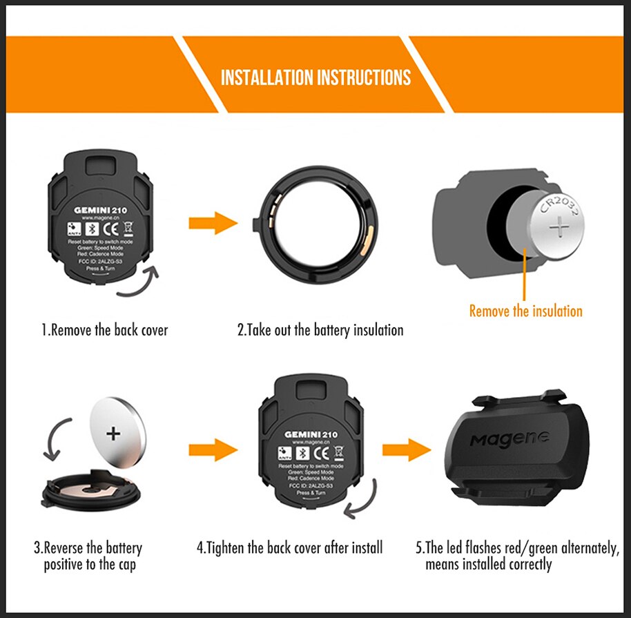 Sensor de cadencia de velocidad Magene gemini 210 S3, ordenador, velocímetro, ant +, bluetooth, para bicicleta igpsport bryton