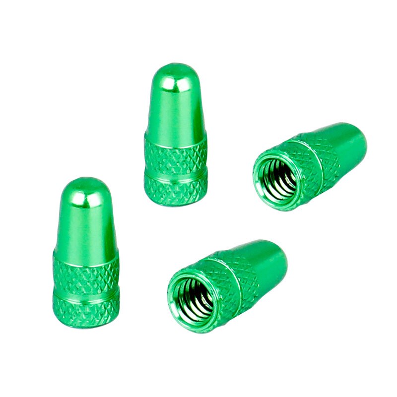 Deemount 4 Stks/partij Cyclus Ventieldopje F/V Nozzle Presta Threading Moer Cnc Geanodiseerd Aluminium Deksel Deksel Licht Gewicht multi Kleuren: Green 4PCS