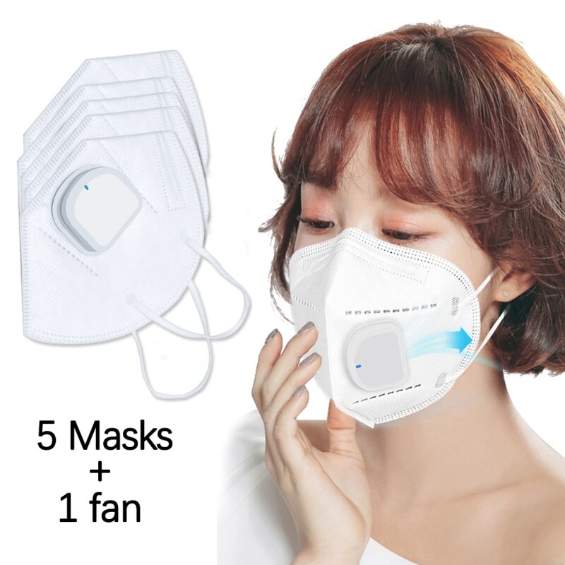 Smart Electric with Fan Lightweight Breathable Air Face Protector Anti Dust