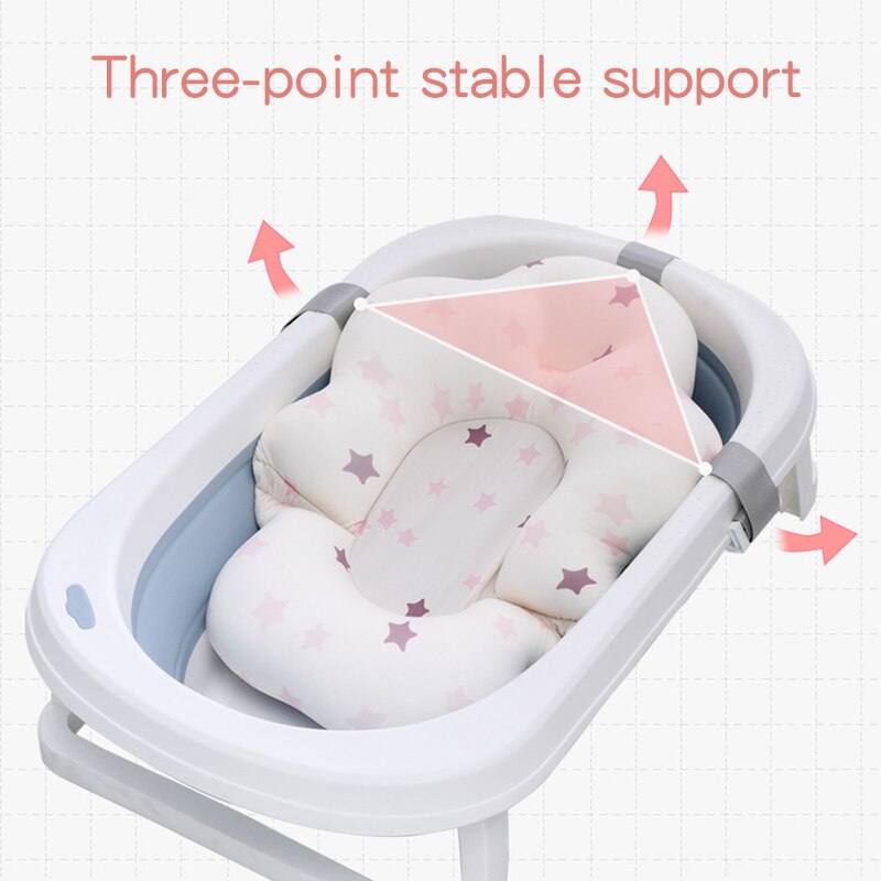 Baby Douche Bad Seat Ondersteuning Pasgeboren Veiligheid Bad Ondersteuning Kussen Opvouwbare Zachte Kussen Comfort Lichaam Kussen