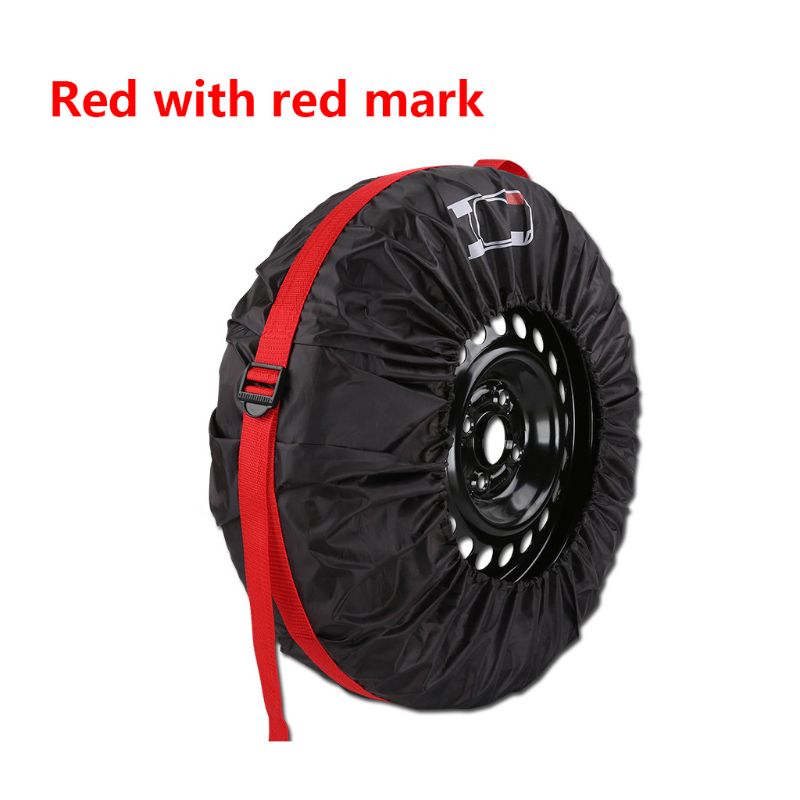 4 stuks reservebandhoes van polyester, winter- en zomerautobanden, opbergtas voor autobanden, accessoires voor voertuigen, wielbeschermers (s/l)