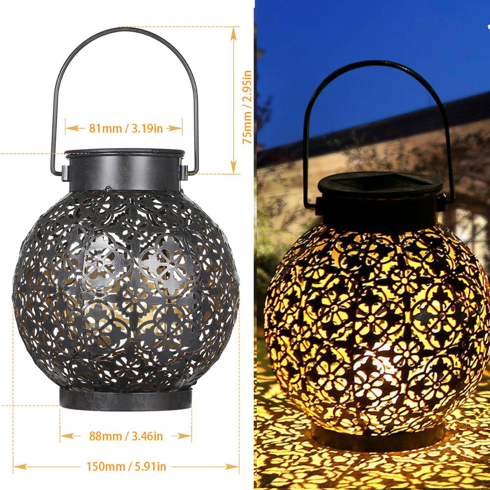 Vandtæt solcellelampe have led lanterne hængende udendørs sol lampe oliven form følsom sensor kontrol soldrevet lampe: Type 3