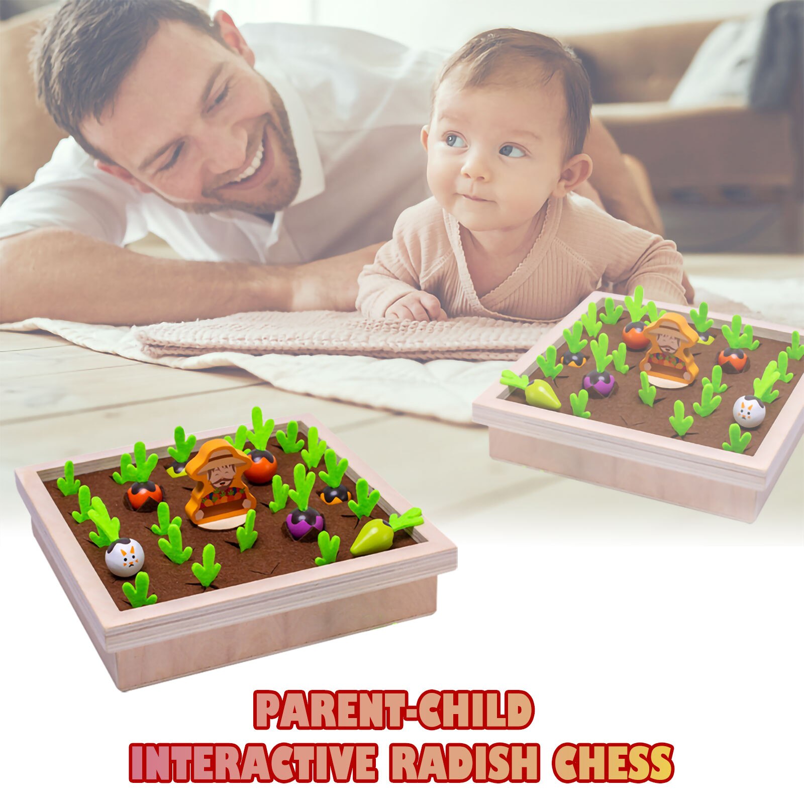 Wooden carrot memory chess children's parent-child interactive table game Ntelligence Development Educational Toy Juguetes Jouet