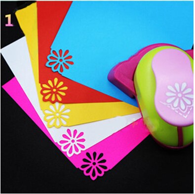 1pc cartão de papel criativo foto diy artesanato flor forma canto perfurador, corte de cartão de papel de negócios buraco perfurador escritório papelaria: number 1
