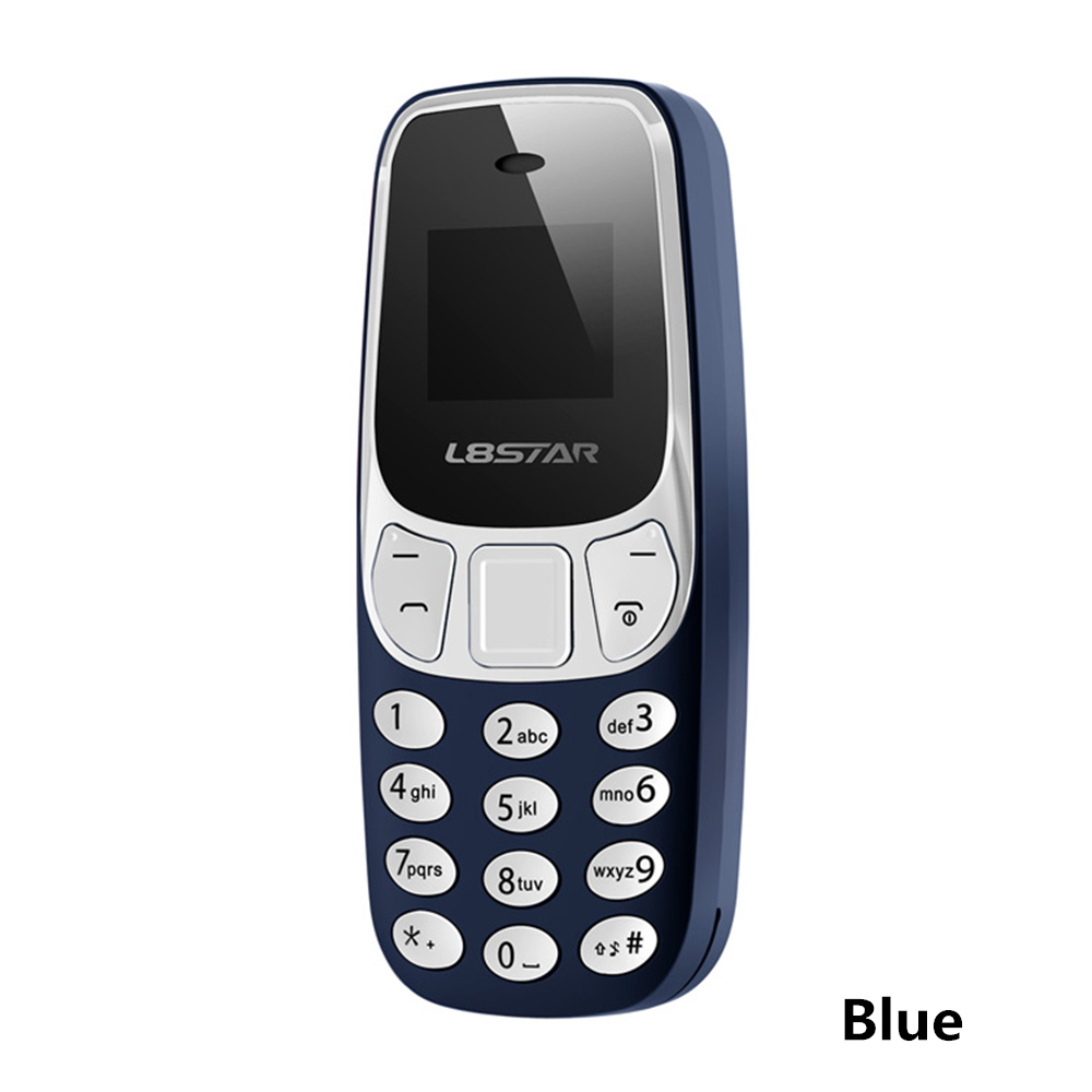 L8star Mini téléphone changeur de voix GSM 2G/3G téléphone portable BM10 BM90 sans fil Bluetooth écouteur Bluetooth cadran téléphone avec lecteur Mp3: BM10 Blue