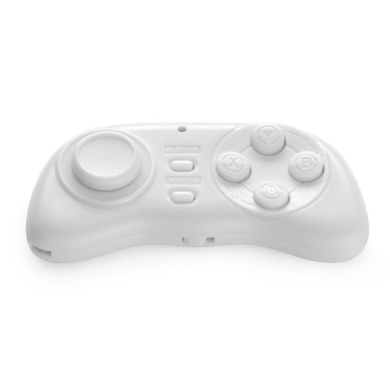 Mini Portable Bluetooth 3.0 Gamepad Gaming Controller For Android Smartphone PC Remote Selfie Assistant Functional Gamepad: WHITE