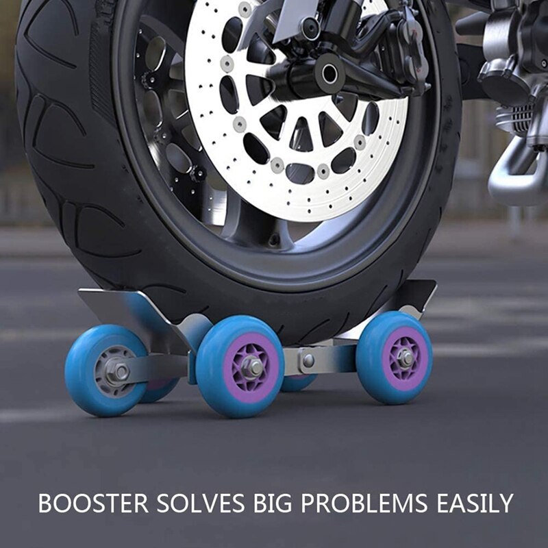 Wheel Puller Booster, Flat Tire Puller Electric Emergency Trailer Self Rescue Trailer with 5 Wheels for Motorcycle Ebike