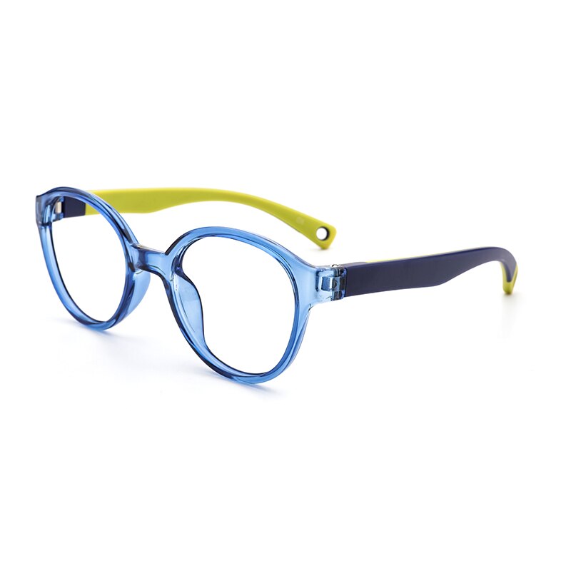 O-Q CLUB Kids Glasses TR90 Silicone Eyeglasses Flexible Children’s Round Eyewear Myopia Optical Eyeglasses Frames 2509: 2509-C4