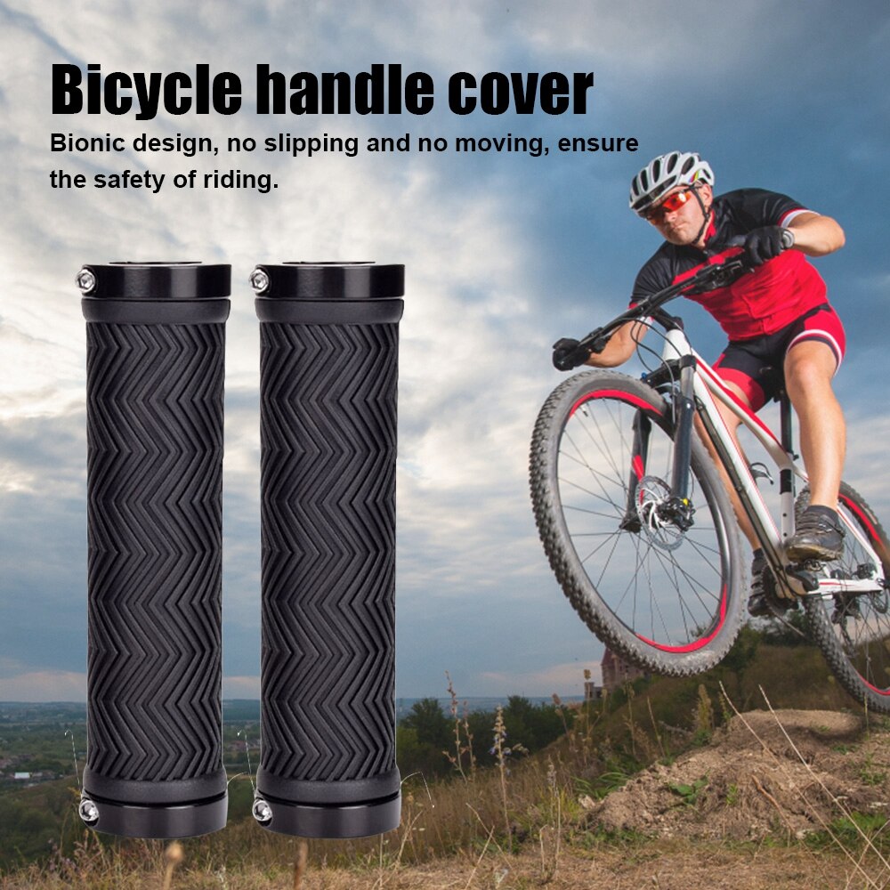 Fietsstuur handvatten hoes antislip zacht rubber fietsstuur eindgrepen dubbele vergrendeling voor racefiets mountainbike
