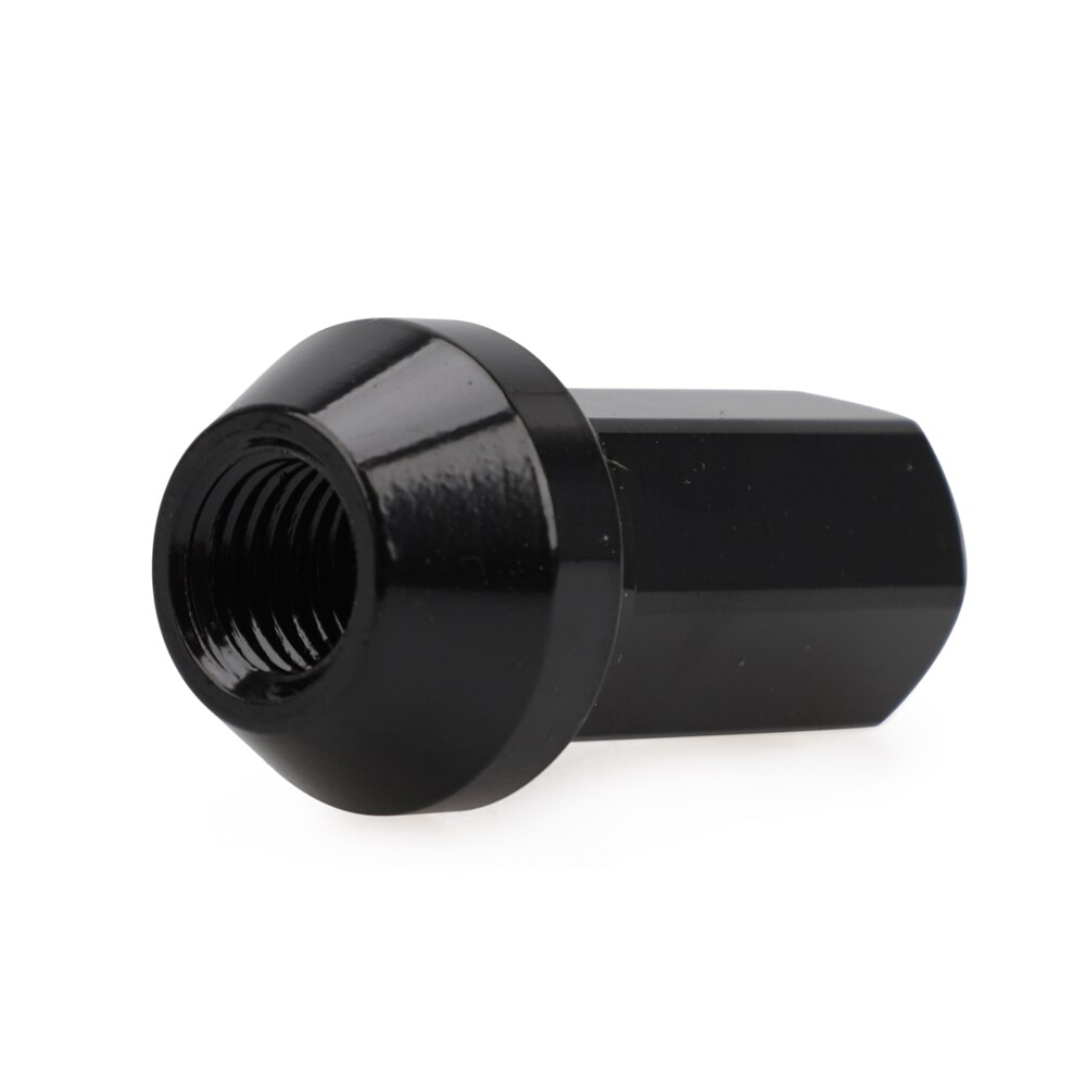 20pcs Steel Wheel Lug Nuts M12x1.5 Cone Seat 17mm Hex Black Car Bolt