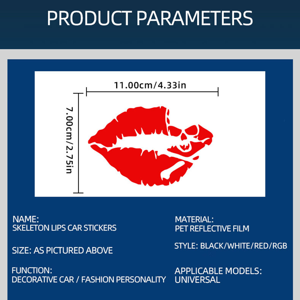 1/2x Autosticker Kiss Lips Waterdichte Motorfietsen Decors Bumper Achterruit Biker Helm Autosticker Vinyl Auto Sticker Accessoires