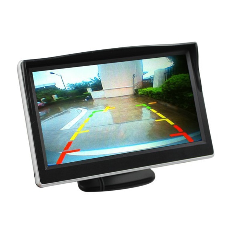 5 Inch Car Monitor LCD HD 16: 9 Car Display Screen Auto Rear View Monitor Parking Monitor 2 Way Video Input Car Electronics