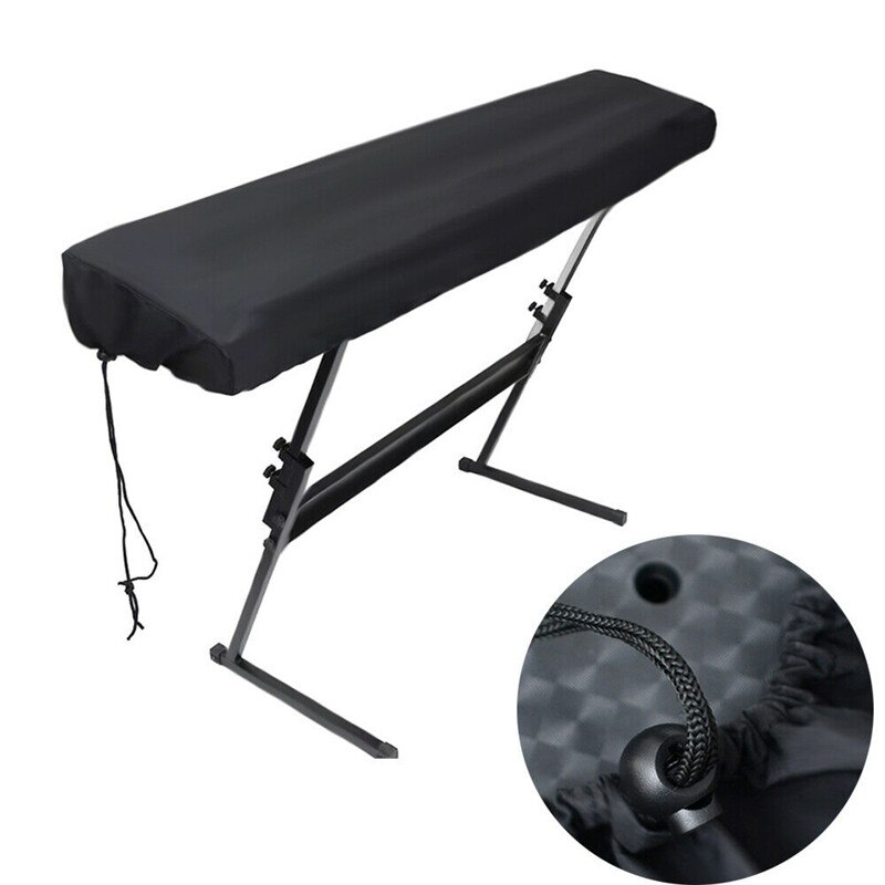 Couverture de Piano électronique 61/88 clés | Couverture d'instruments de clavier sur scène, protection réglable anti-poussière et anti-poussière avec cordon de serrage