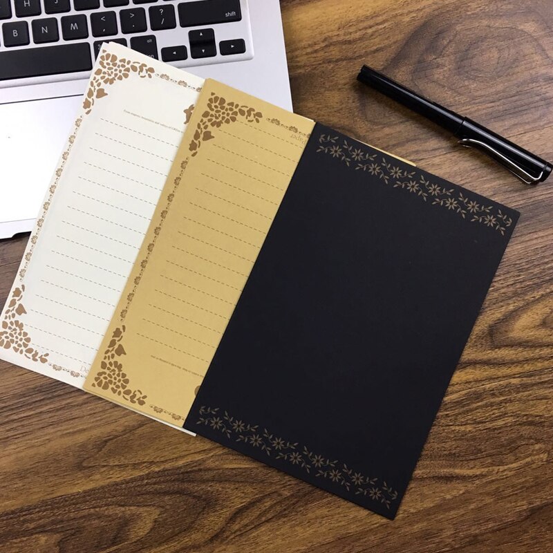 8 Sheets Vintage Retro Writing Stationery Paper Pad Note Letter Set