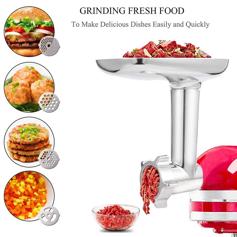 Meat Grinder Attachment Sausage Stuffer Accessories For Kitchenaid Stand Mixer All Metal Meat Mincer For Food