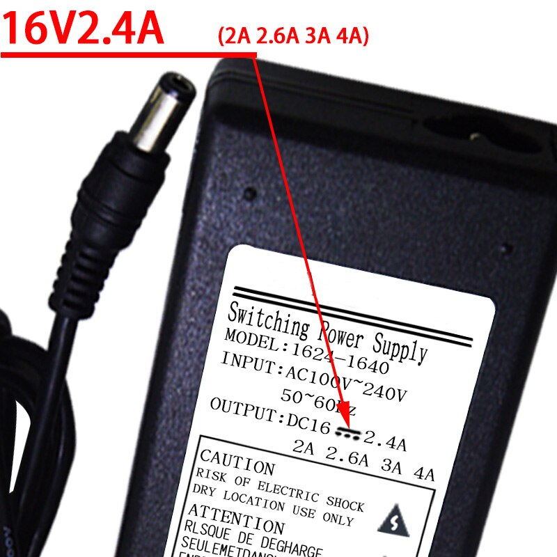 16V 2.4A4A 6.36*3.0mm Power Adapter For Yamaha PA300 PA301 PA300B