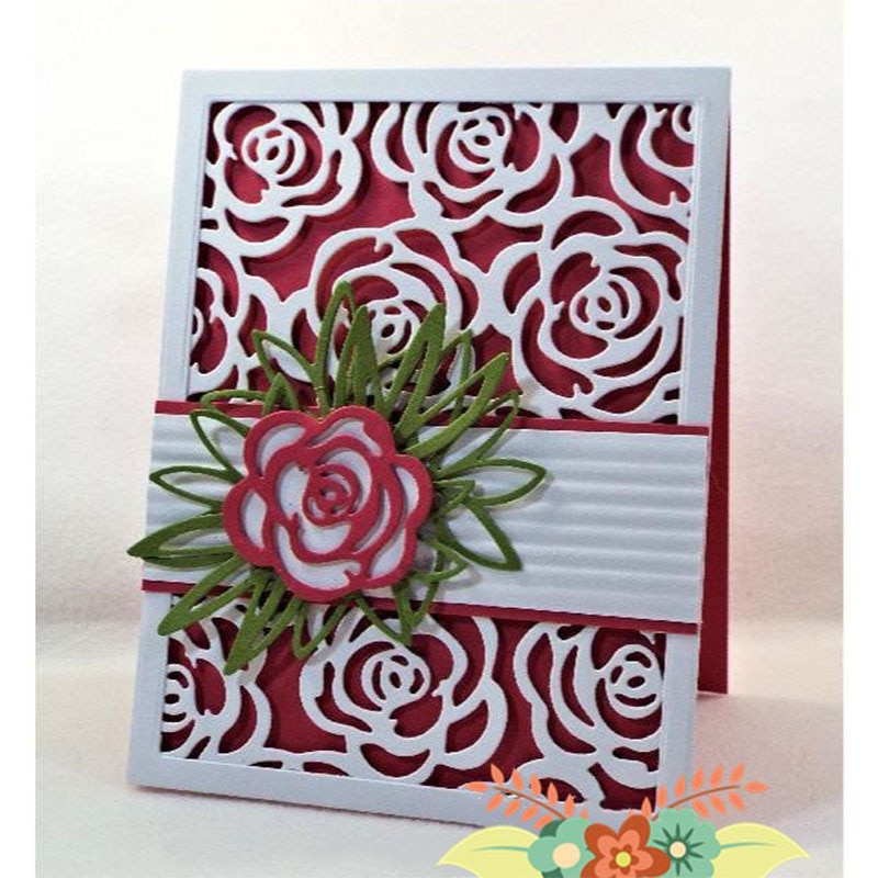 Rose Bloemen Lagen Plaat Metalen Stansmessen Stencil voor DIY Scrapbooking Fotopapier Kaarten Maken Decoratieve Ambachten