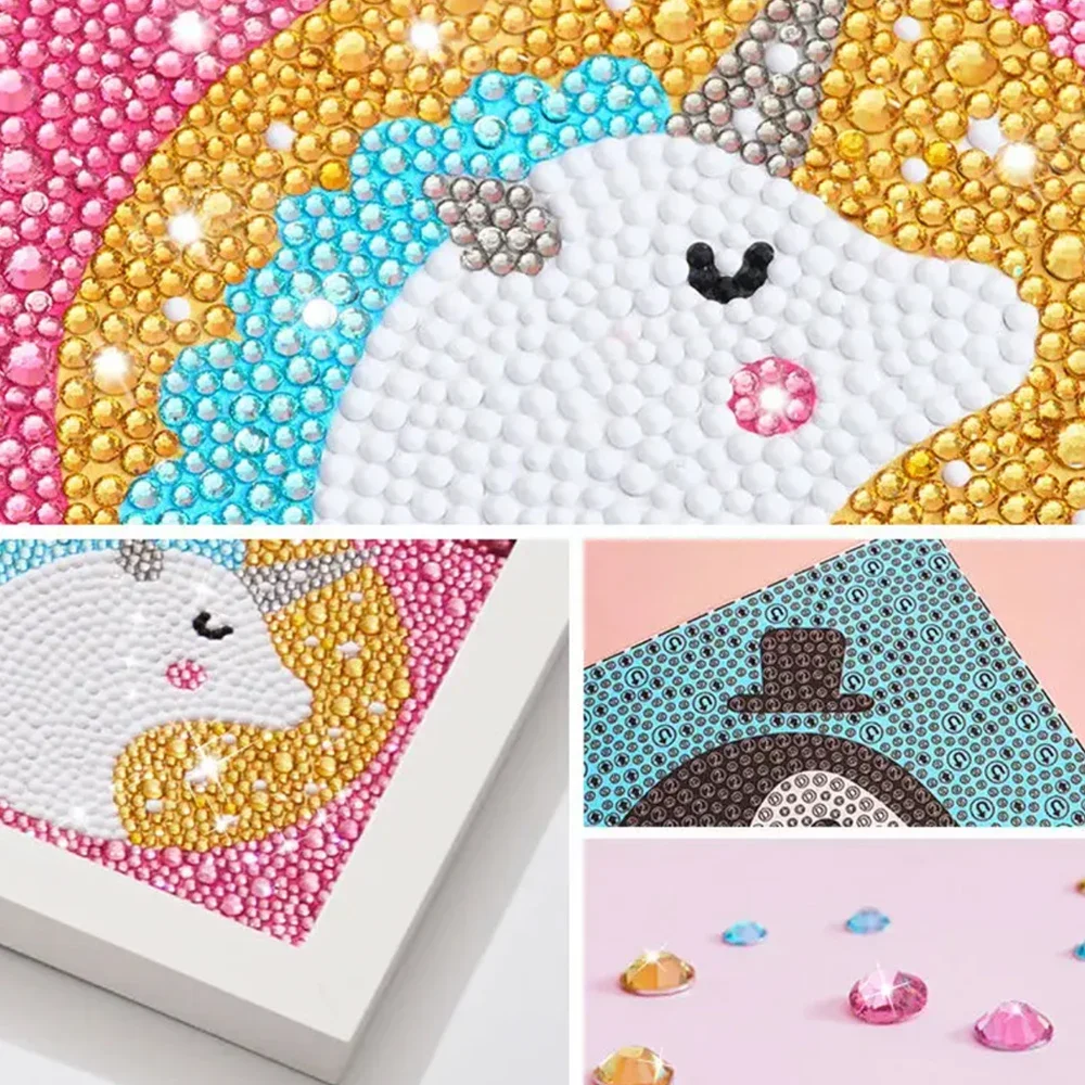 DIY Cartoon Animal Diamond Paintings Children Diamond Stickers Irregular Diamond Stickers Birthday Decoration