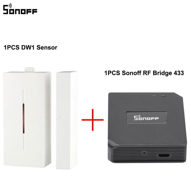 Itead SONOFF RF Bridge 433Mhz Wifi Wireless Signal Converter PIR2 Motion Sensor DW1 Door Window Alarm Sensor Smart Home Security: DW1 With RF Bridge