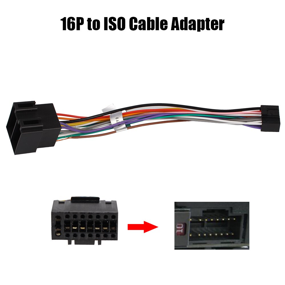 Cable de enchufe de 16 pines, adaptador de conector estándar ISO, Radio estéreo de coche para adaptador de arnés de cables ALPINE, adaptador de Cable de coche